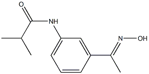 N-{3-[(1E)-N-hydroxyethanimidoyl]phenyl}-2-methylpropanamide Struktur