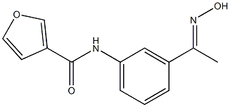 N-{3-[(1E)-N-hydroxyethanimidoyl]phenyl}-3-furamide Struktur