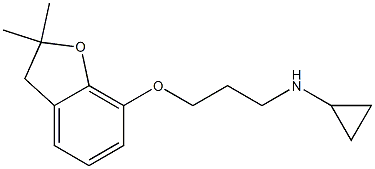 N-{3-[(2,2-dimethyl-2,3-dihydro-1-benzofuran-7-yl)oxy]propyl}cyclopropanamine Struktur