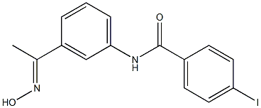 N-{3-[1-(hydroxyimino)ethyl]phenyl}-4-iodobenzamide Struktur