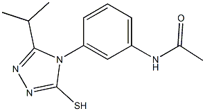 N-{3-[3-(propan-2-yl)-5-sulfanyl-4H-1,2,4-triazol-4-yl]phenyl}acetamide Struktur