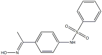 N-{4-[(1E)-N-hydroxyethanimidoyl]phenyl}benzenesulfonamide Struktur