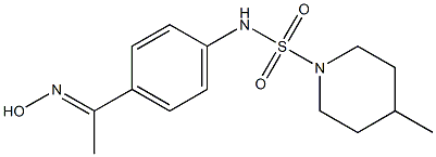 N-{4-[1-(hydroxyimino)ethyl]phenyl}-4-methylpiperidine-1-sulfonamide Struktur