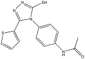 N-{4-[3-sulfanyl-5-(thiophen-2-yl)-4H-1,2,4-triazol-4-yl]phenyl}acetamide Struktur