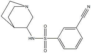 N-1-azabicyclo[2.2.2]oct-3-yl-3-cyanobenzenesulfonamide Struktur