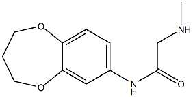 N-3,4-dihydro-2H-1,5-benzodioxepin-7-yl-2-(methylamino)acetamide Struktur