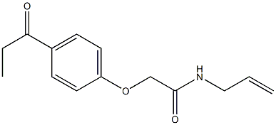 N-allyl-2-(4-propionylphenoxy)acetamide Struktur