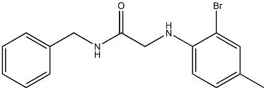 N-benzyl-2-[(2-bromo-4-methylphenyl)amino]acetamide Struktur