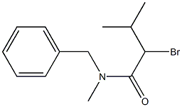 N-benzyl-2-bromo-N,3-dimethylbutanamide Struktur