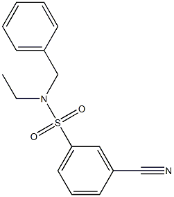 N-benzyl-3-cyano-N-ethylbenzene-1-sulfonamide Struktur