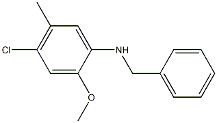 N-benzyl-4-chloro-2-methoxy-5-methylaniline Struktur