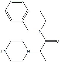 N-benzyl-N-ethyl-2-(piperazin-1-yl)propanamide Struktur