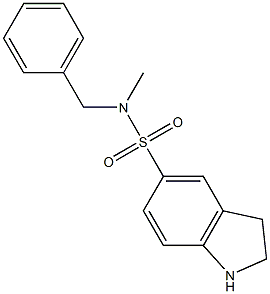 N-benzyl-N-methyl-2,3-dihydro-1H-indole-5-sulfonamide Struktur