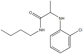 N-butyl-2-[(2-chlorophenyl)amino]propanamide Struktur