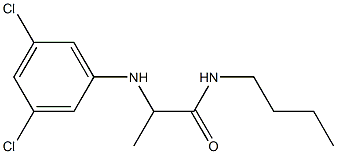 N-butyl-2-[(3,5-dichlorophenyl)amino]propanamide Struktur