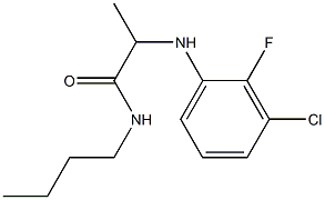 N-butyl-2-[(3-chloro-2-fluorophenyl)amino]propanamide Struktur