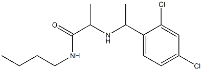 N-butyl-2-{[1-(2,4-dichlorophenyl)ethyl]amino}propanamide Struktur