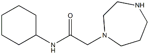 N-cyclohexyl-2-(1,4-diazepan-1-yl)acetamide Struktur