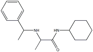 N-cyclohexyl-2-[(1-phenylethyl)amino]propanamide Struktur