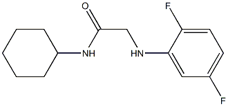 N-cyclohexyl-2-[(2,5-difluorophenyl)amino]acetamide Struktur