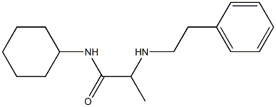 N-cyclohexyl-2-[(2-phenylethyl)amino]propanamide Struktur