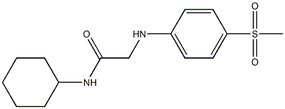 N-cyclohexyl-2-[(4-methanesulfonylphenyl)amino]acetamide Struktur