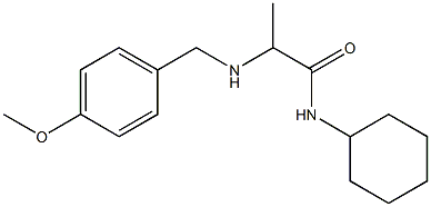 N-cyclohexyl-2-{[(4-methoxyphenyl)methyl]amino}propanamide Struktur