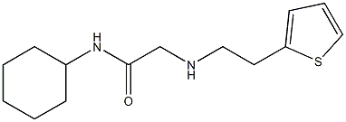 N-cyclohexyl-2-{[2-(thiophen-2-yl)ethyl]amino}acetamide Struktur