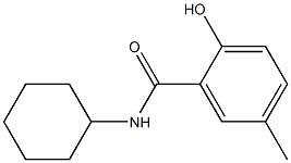 N-cyclohexyl-2-hydroxy-5-methylbenzamide Struktur