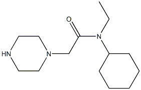 N-cyclohexyl-N-ethyl-2-(piperazin-1-yl)acetamide Struktur