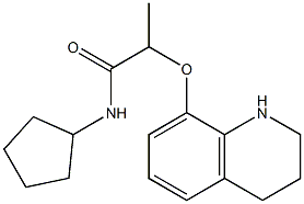 N-cyclopentyl-2-(1,2,3,4-tetrahydroquinolin-8-yloxy)propanamide Struktur