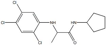 N-cyclopentyl-2-[(2,4,5-trichlorophenyl)amino]propanamide Struktur