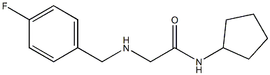 N-cyclopentyl-2-{[(4-fluorophenyl)methyl]amino}acetamide Struktur