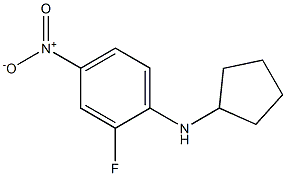 N-cyclopentyl-2-fluoro-4-nitroaniline Struktur