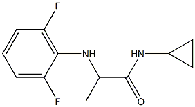 N-cyclopropyl-2-[(2,6-difluorophenyl)amino]propanamide Struktur