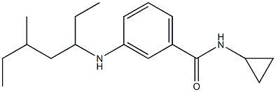 N-cyclopropyl-3-[(5-methylheptan-3-yl)amino]benzamide Struktur