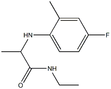 N-ethyl-2-[(4-fluoro-2-methylphenyl)amino]propanamide Struktur