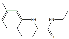 N-ethyl-2-[(5-fluoro-2-methylphenyl)amino]propanamide Struktur