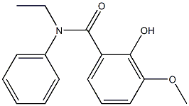 N-ethyl-2-hydroxy-3-methoxy-N-phenylbenzamide Struktur