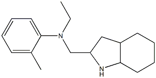 N-ethyl-2-methyl-N-(octahydro-1H-indol-2-ylmethyl)aniline Struktur