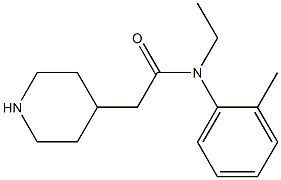 N-ethyl-N-(2-methylphenyl)-2-piperidin-4-ylacetamide Struktur