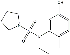 N-ethyl-N-(5-hydroxy-2-methylphenyl)pyrrolidine-1-sulfonamide Struktur