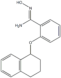 N'-hydroxy-2-(1,2,3,4-tetrahydronaphthalen-1-yloxy)benzene-1-carboximidamide Struktur