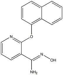 N'-hydroxy-2-(1-naphthyloxy)pyridine-3-carboximidamide Struktur