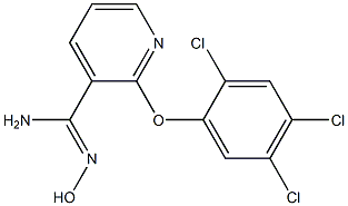 N'-hydroxy-2-(2,4,5-trichlorophenoxy)pyridine-3-carboximidamide Struktur