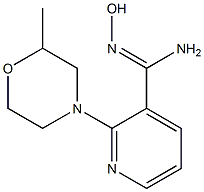 N'-hydroxy-2-(2-methylmorpholin-4-yl)pyridine-3-carboximidamide Struktur