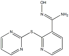 N'-hydroxy-2-(pyrimidin-2-ylsulfanyl)pyridine-3-carboximidamide Struktur