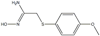 N'-hydroxy-2-[(4-methoxyphenyl)sulfanyl]ethanimidamide Struktur