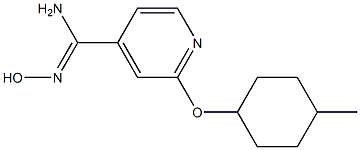 N'-hydroxy-2-[(4-methylcyclohexyl)oxy]pyridine-4-carboximidamide Struktur