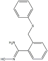 N'-hydroxy-2-[(phenylsulfanyl)methyl]benzene-1-carboximidamide Struktur